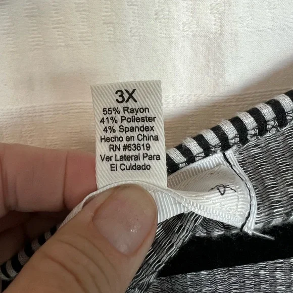 🖤 French Laundry Black & White Stretch Tank – Women’s 3X 🤍 - Picture 6 of 6